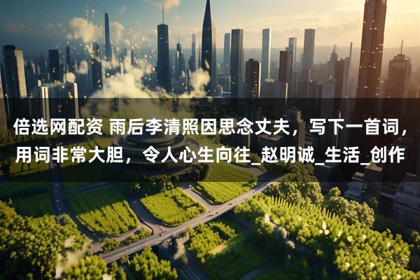 倍选网配资 雨后李清照因思念丈夫，写下一首词，用词非常大胆，令人心生向往_赵明诚_生活_创作